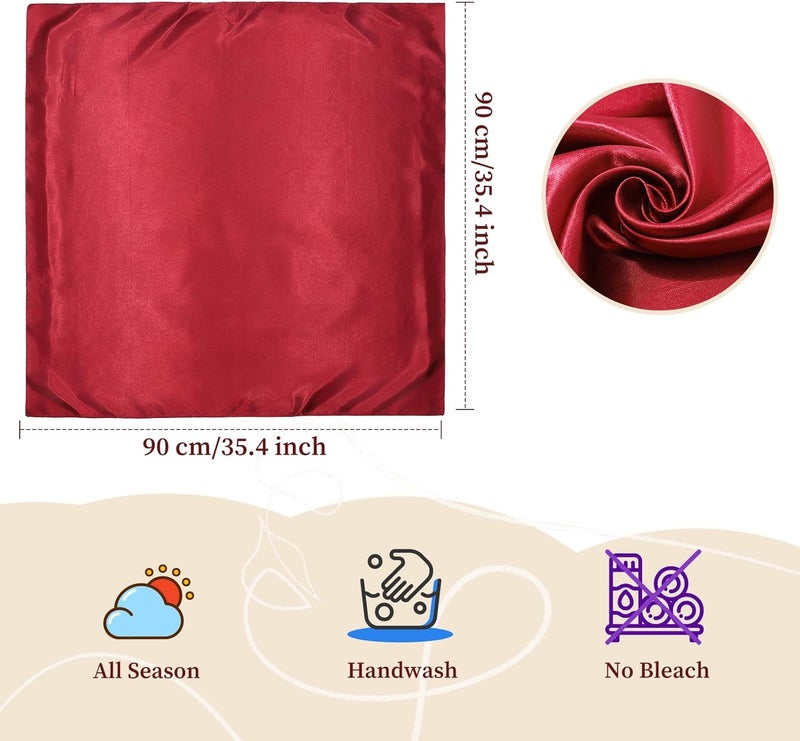 Molans 35 Inch Solid Color Wild Rag, Pure Cowboy Bandanas Oversize Western Neckerchief Bolo Head Scarf for Men Women - Image 3